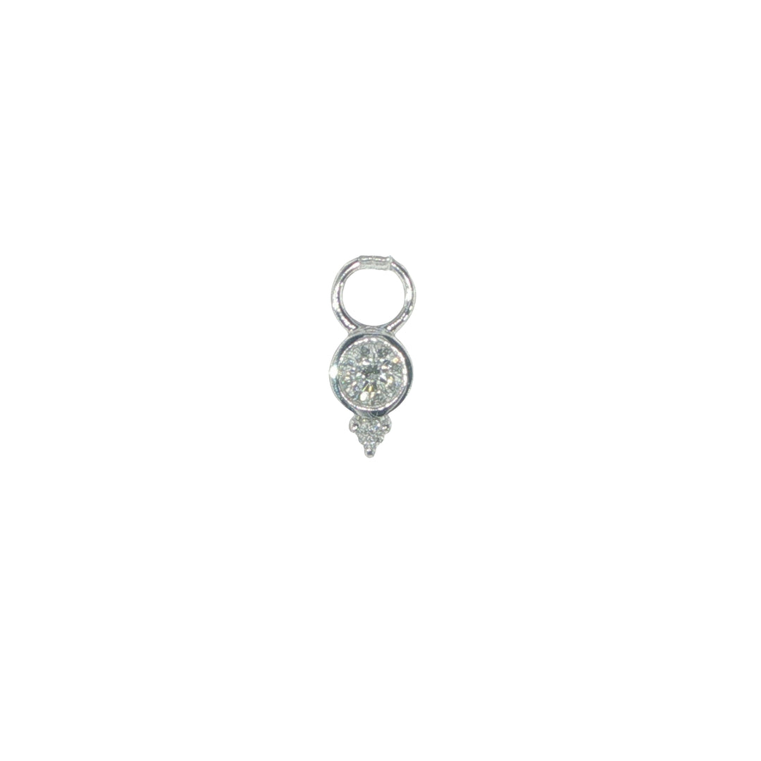 Single Diamond Bezel Charm - Single