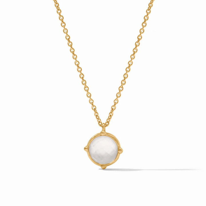 Honeybee Solitaire Necklace In Iridescent Clear Crystal