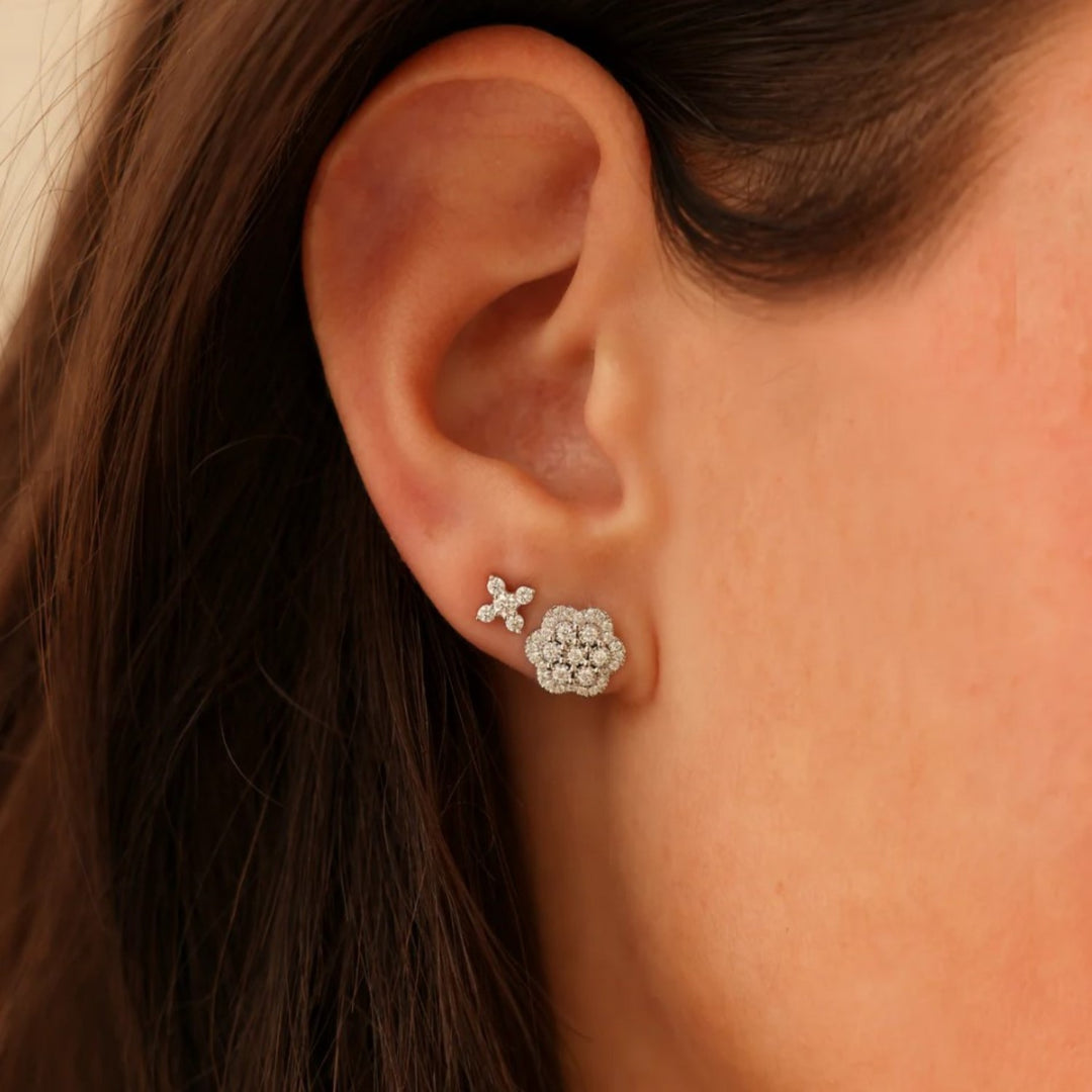 Ava Bea Diamond Flower Studs