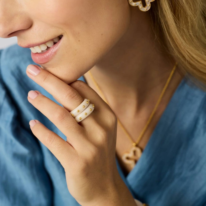 Alabaster Colette Stacking Ring - Size 7