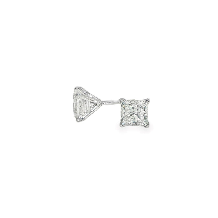 White Gold Princess Cut Diamond Studs