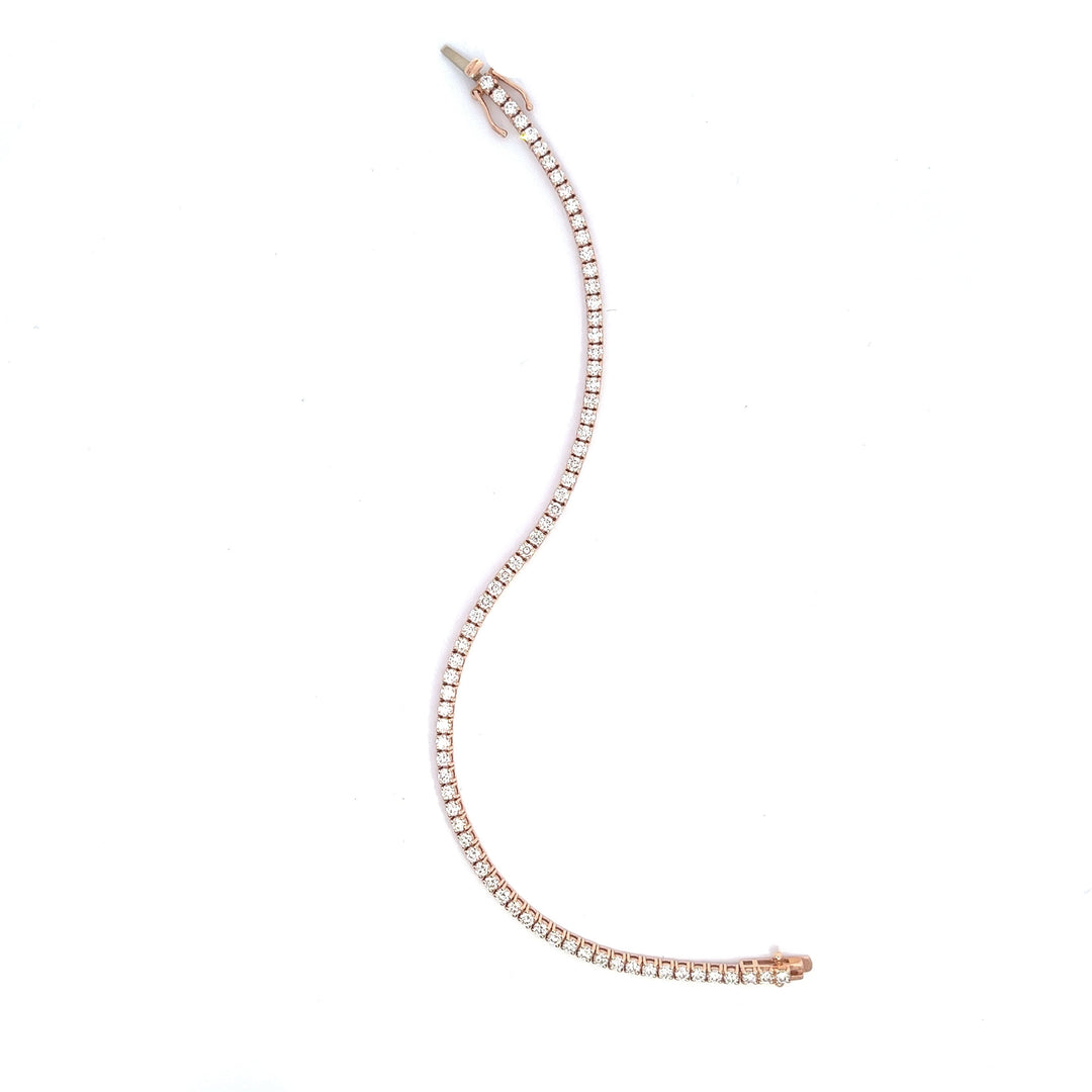 Rose Gold Diamond Tennis Bracelet Weighing 2.70cts