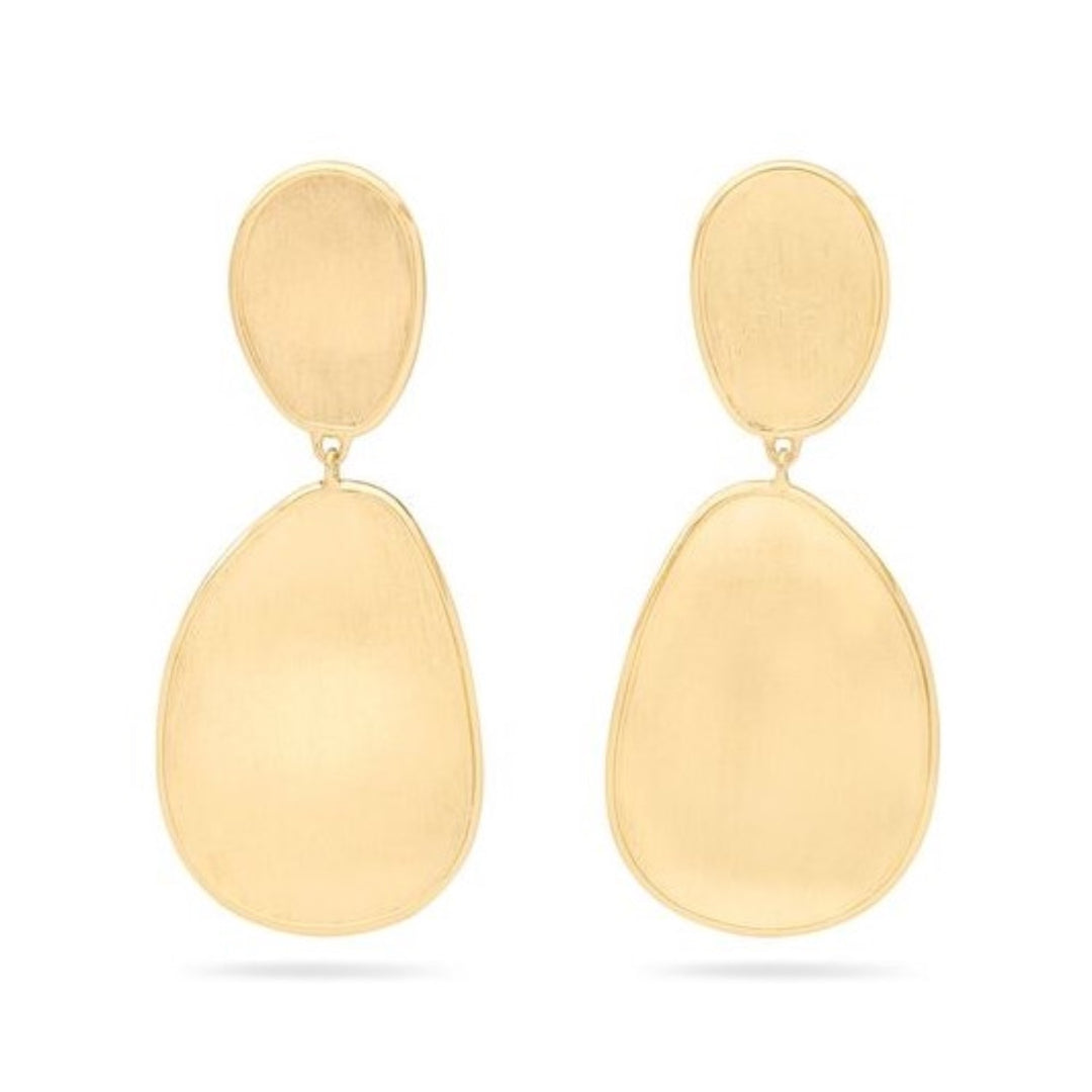 18K Yellow Gold Small Double Drop Earrings