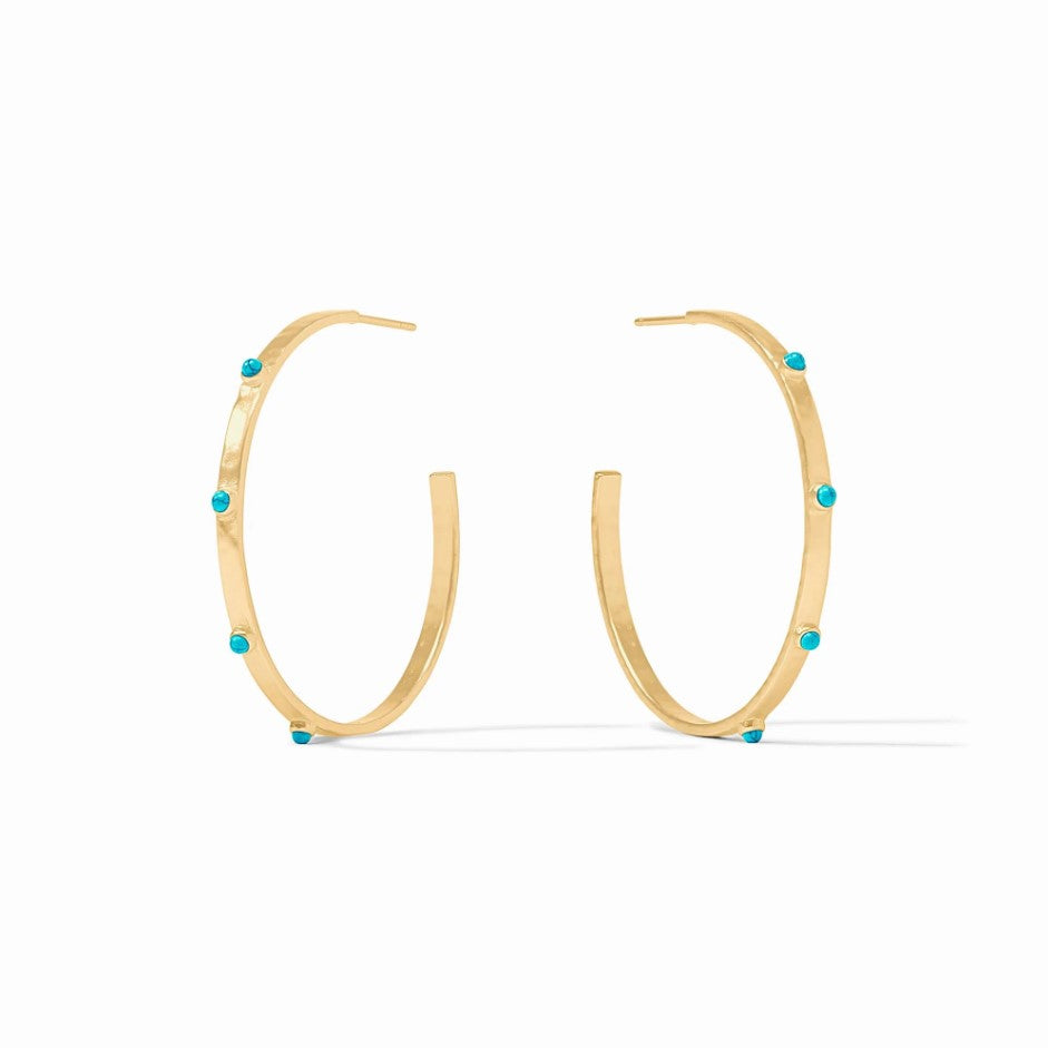 Large Crescent Stone Hoop