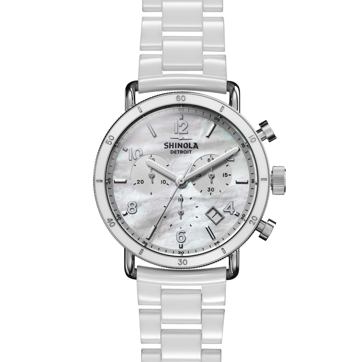 White Ceramic Canfield Sport 40mm