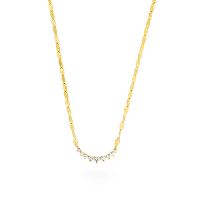Mini Curved Diamond Necklace