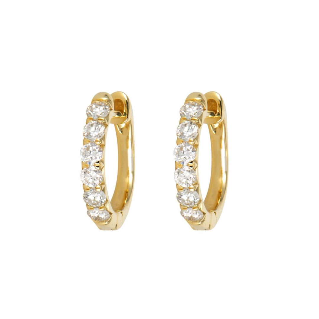 18K Yellow Gold 0.60ct Jude Diamond Hoops