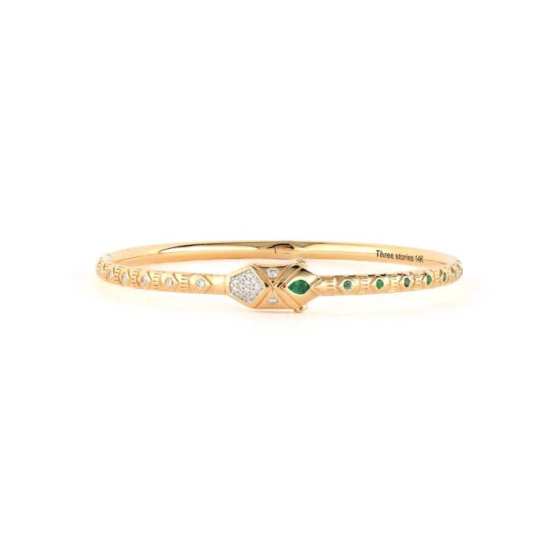 Diamondback Snake Bangle - 6.5"