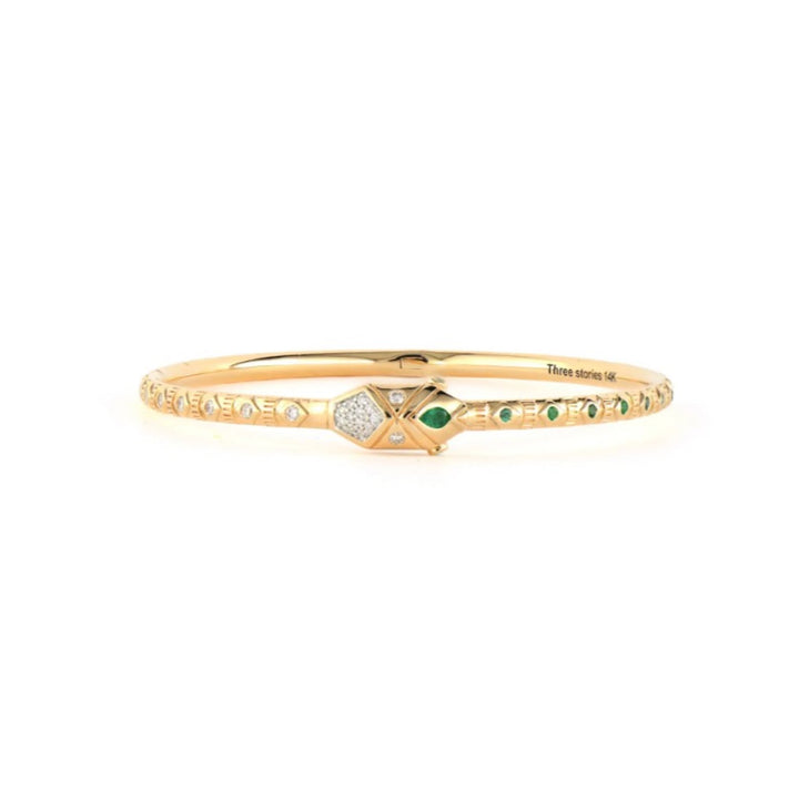 Diamondback Snake Bangle - 6.5"