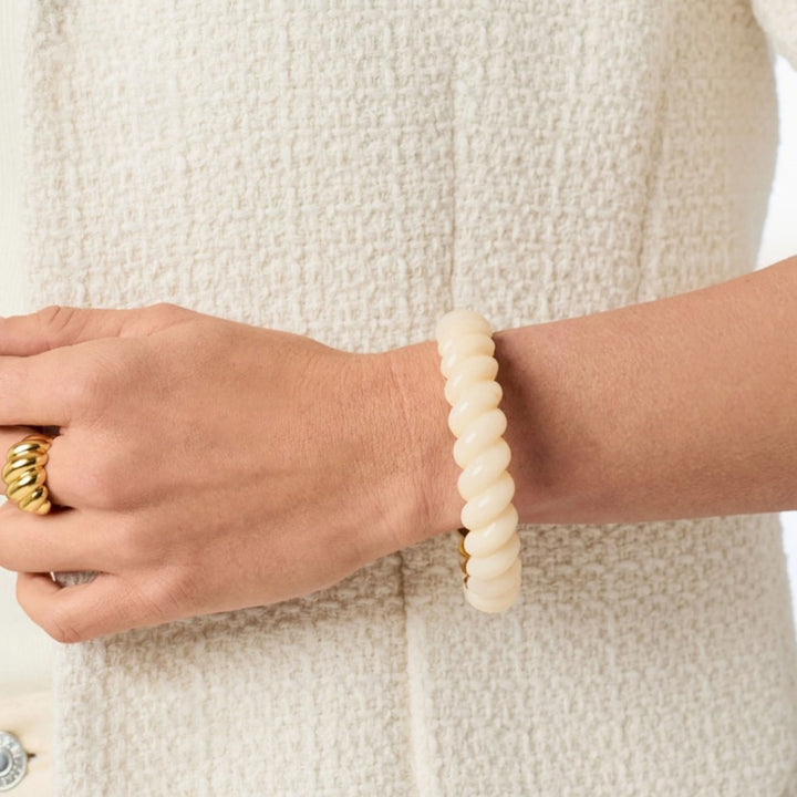 Ravello Statement Bangle In Ivory - 8"