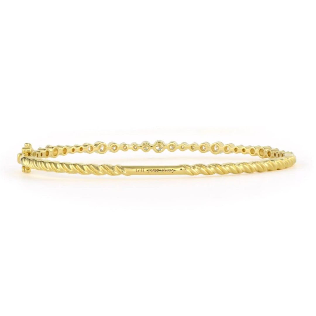 Continuous Diamond Bangle - 6.5"