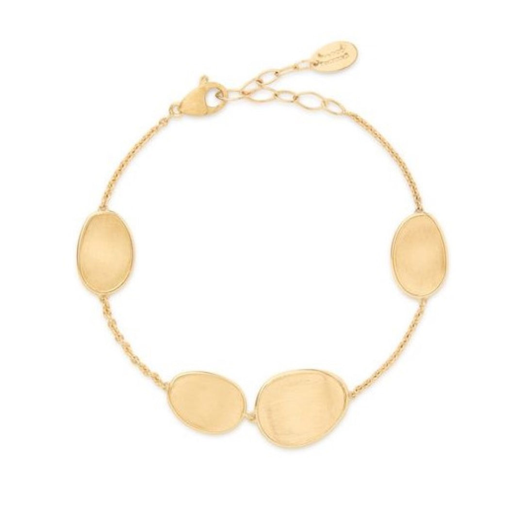 18K Yellow Gold Petal Station Bracelet