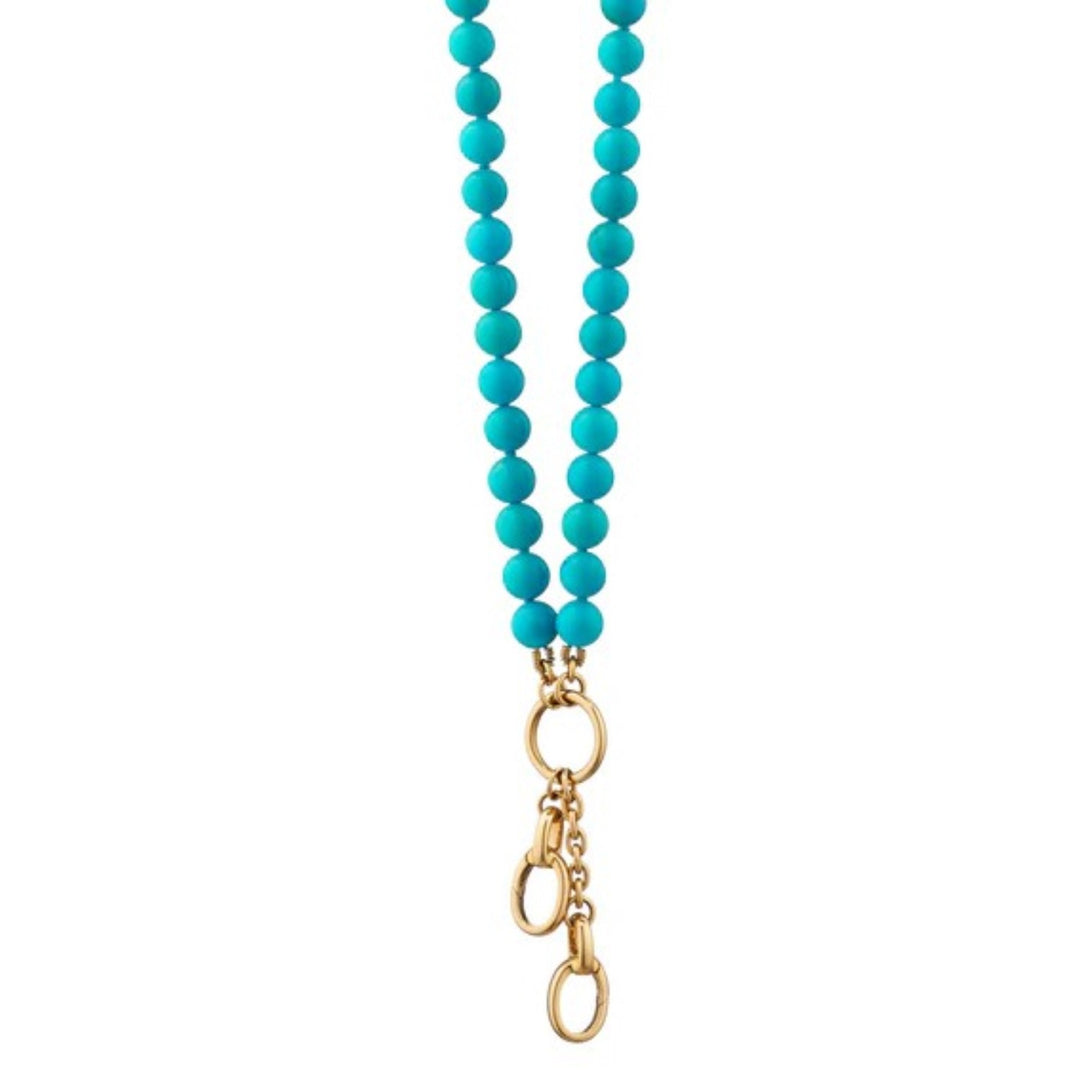 "Design Your Own" Turquoise Necklace, 2 Charm Stations