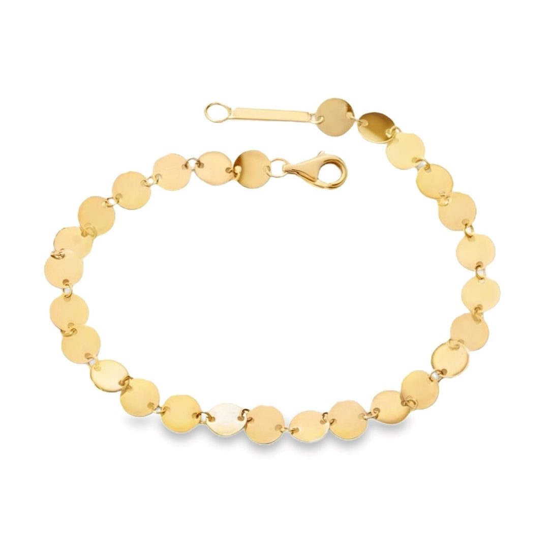 Single Strand Disc Chain Bracelet