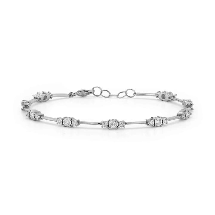 Ava Bea Spaced Diamond Tennis Bracelet - 7"