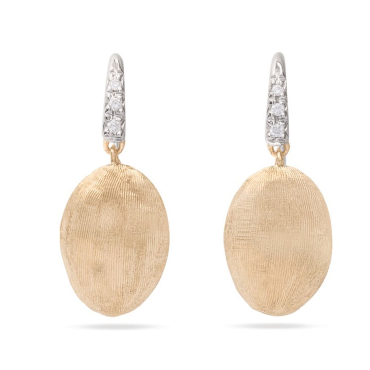 18K Yellow Gold & Diamond Drop Earrings