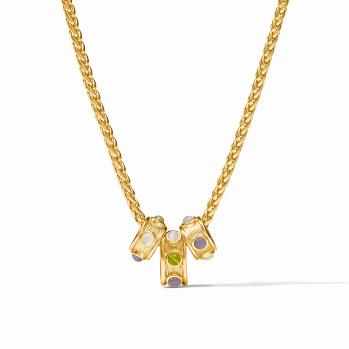 Cobblestone Loop Necklace In Multi Stone Cat's Eye - 19.5"