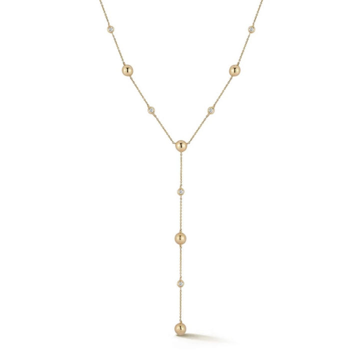 Poppy Rae Pebble Lariat Necklace - 18"