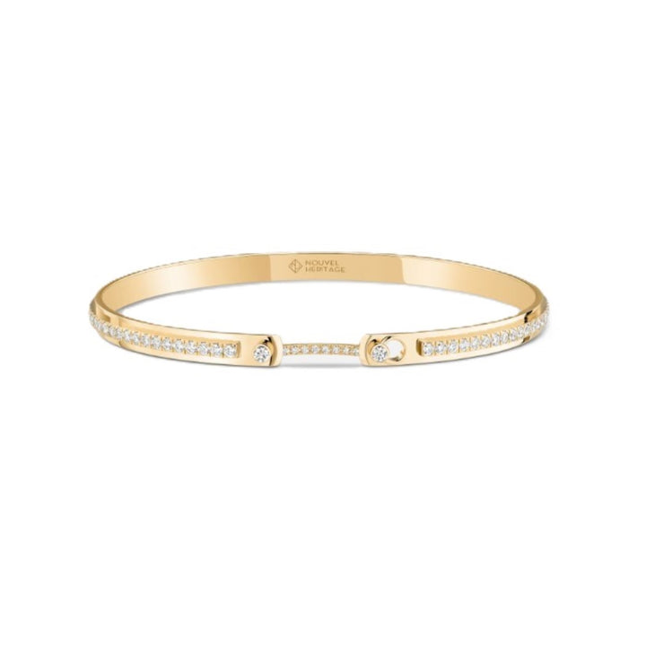 Yellow Gold Tuxedo Mood Bangle