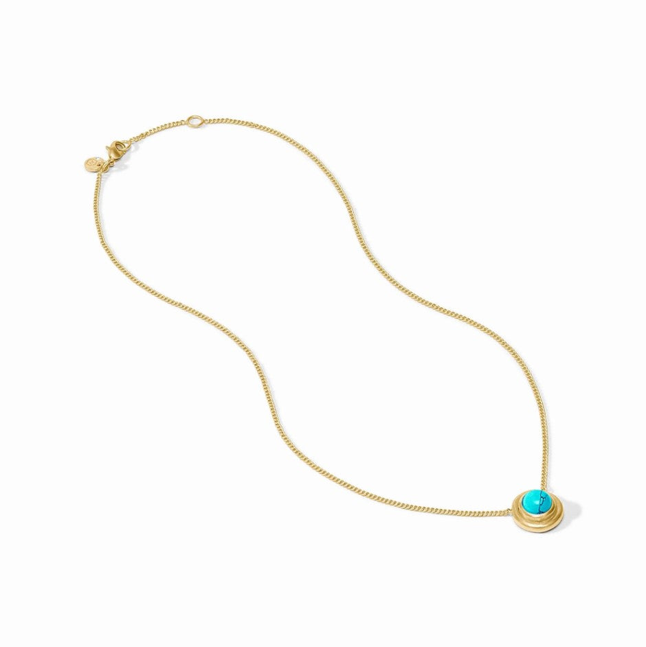 Turquoise Wave Stone Delicate Necklace