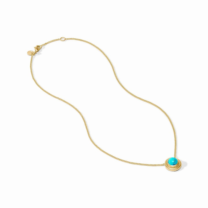 Turquoise Wave Stone Delicate Necklace