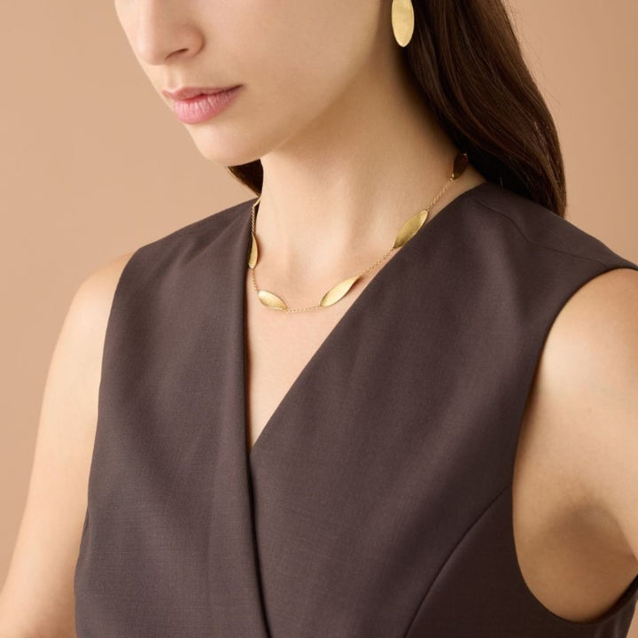 18K Lunaria Twist Necklace - 16.5"