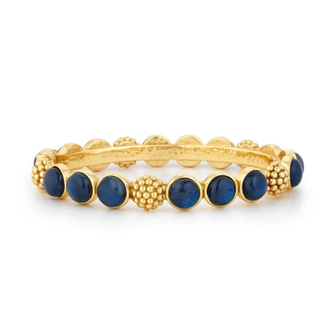Berry Gem Petite Hinged Bangle With Blue Labradorite Gems