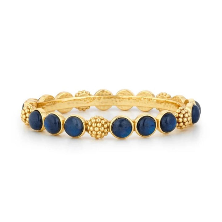 Berry Gem Petite Hinged Bangle With Blue Labradorite Gems