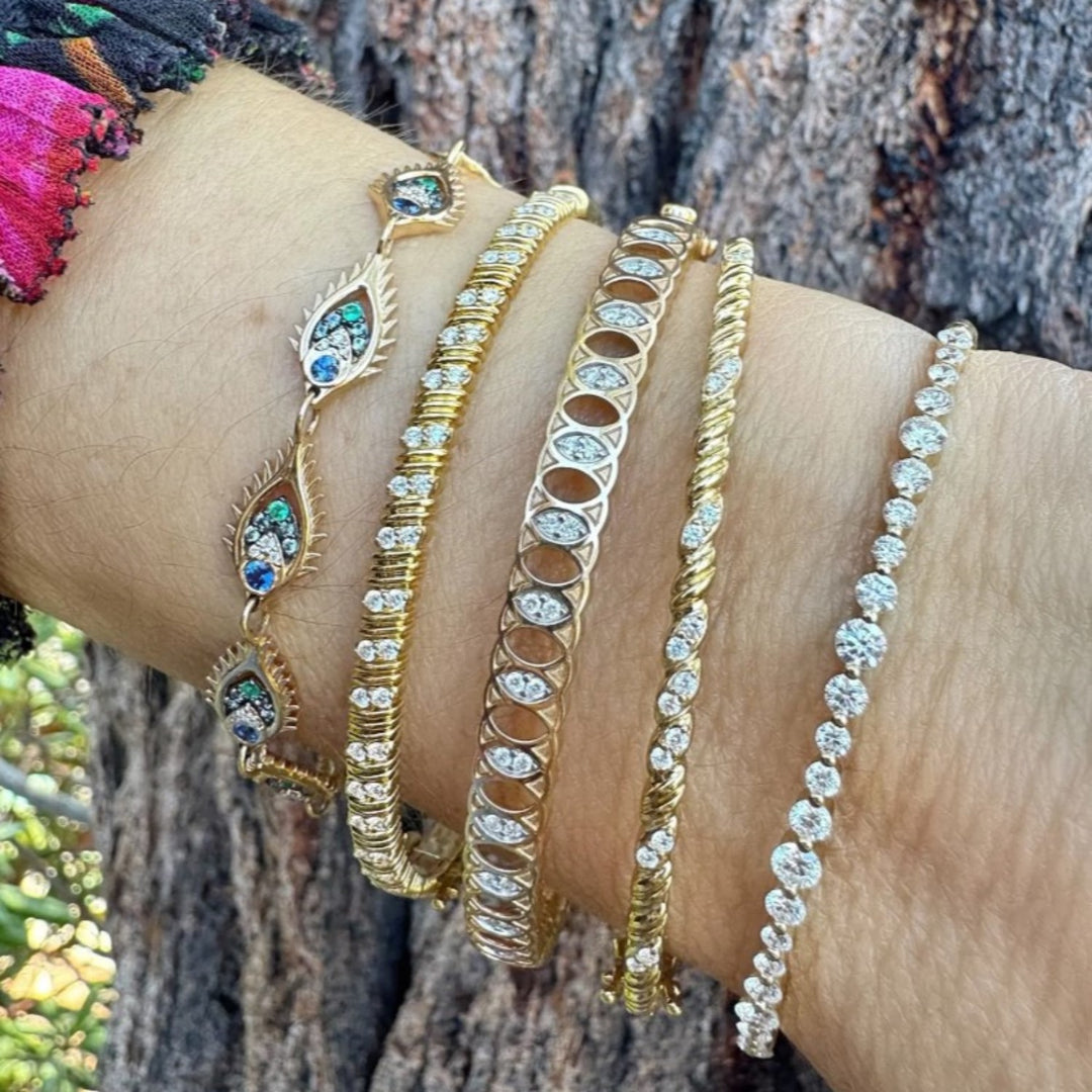 Continuous Diamond Bangle - 6.5"