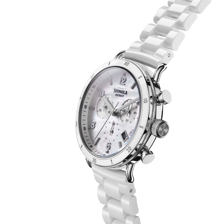 White Ceramic Canfield Sport 40mm