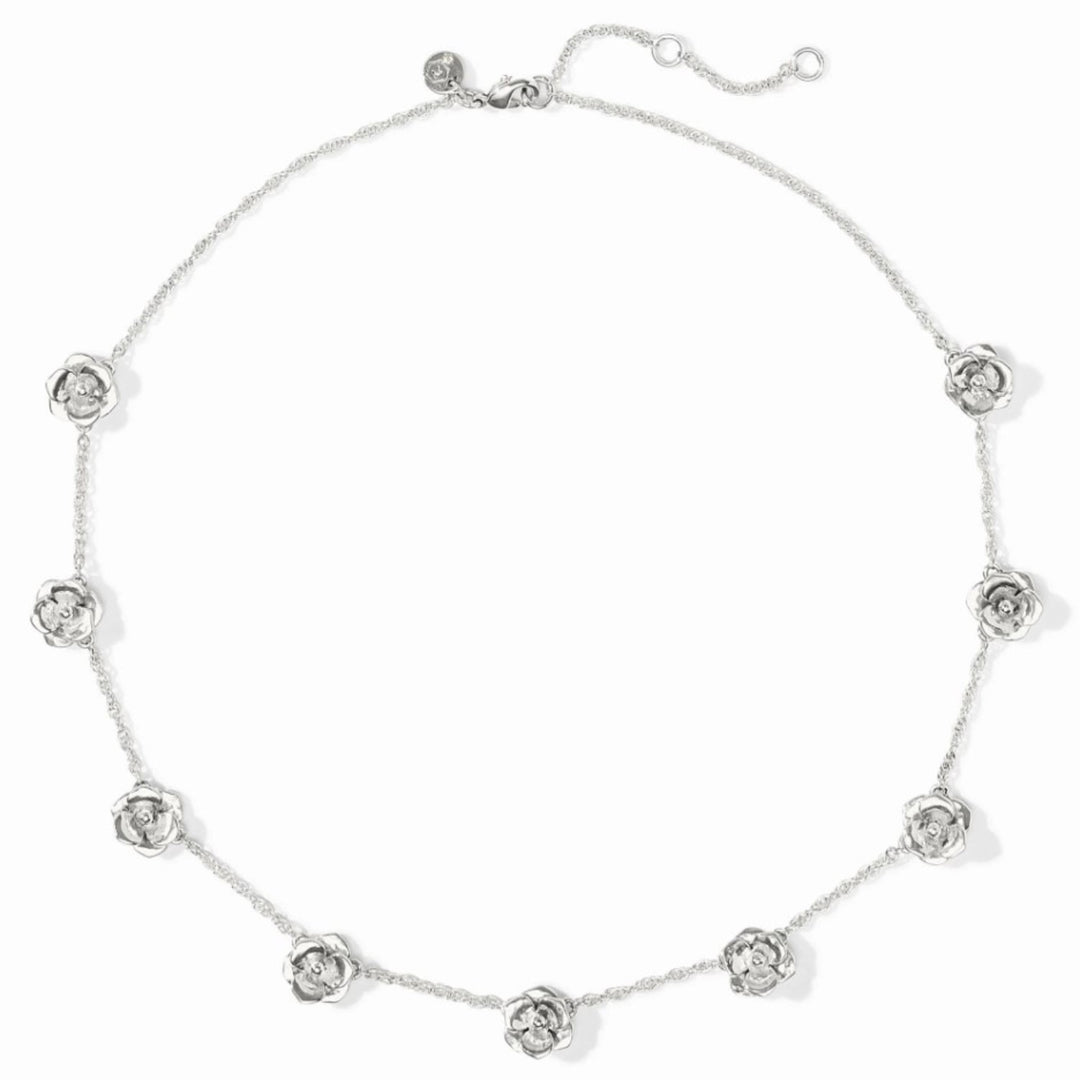 Bloom Delicate Station Necklace In Silver
