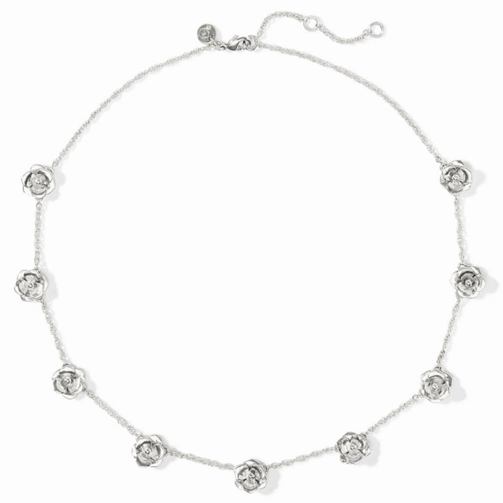 Bloom Delicate Station Necklace In Silver