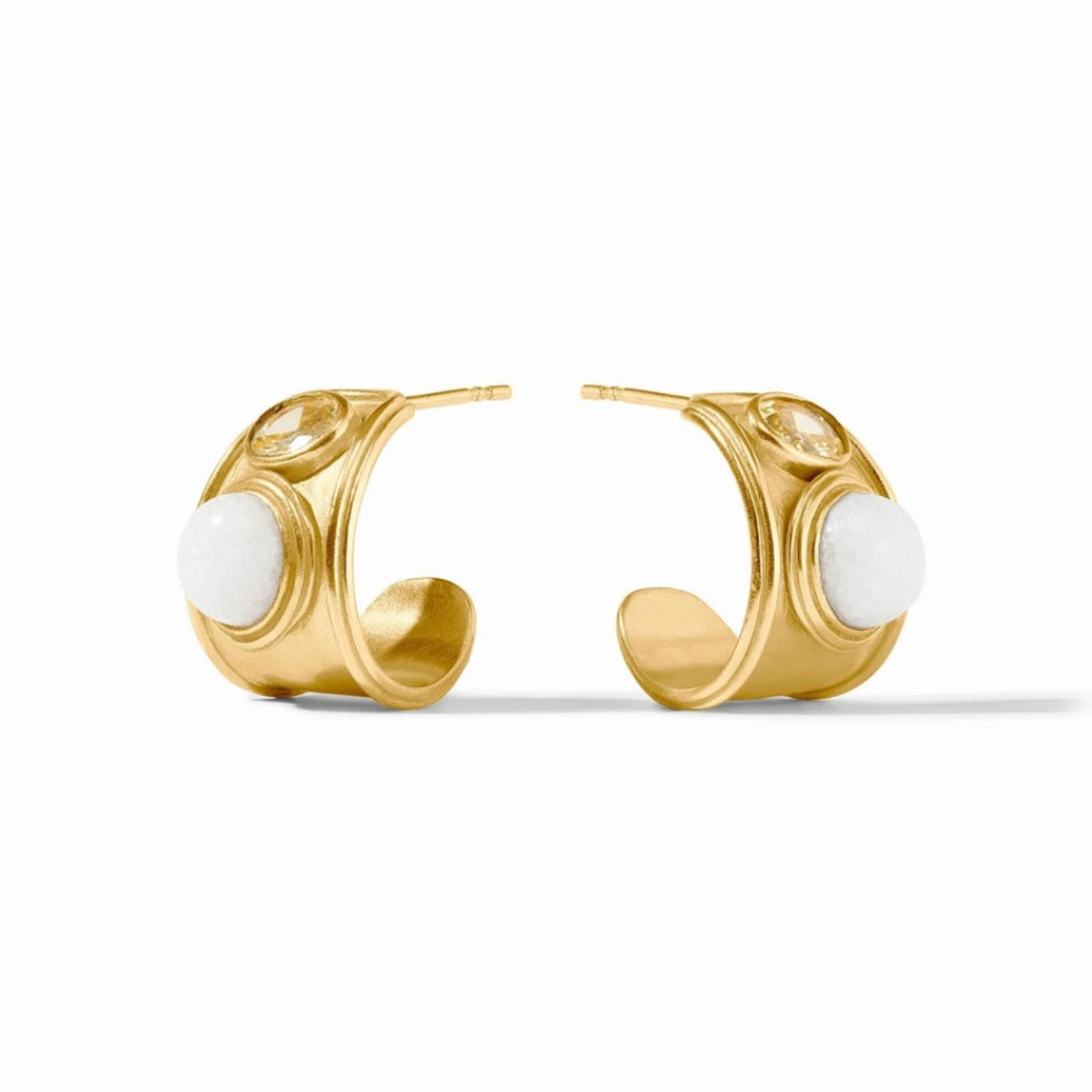 White Jade Portofino Stone Hoop