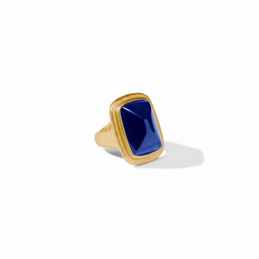 Sahara Stone Ring In Iridescent Sapphire Blue - Size 7