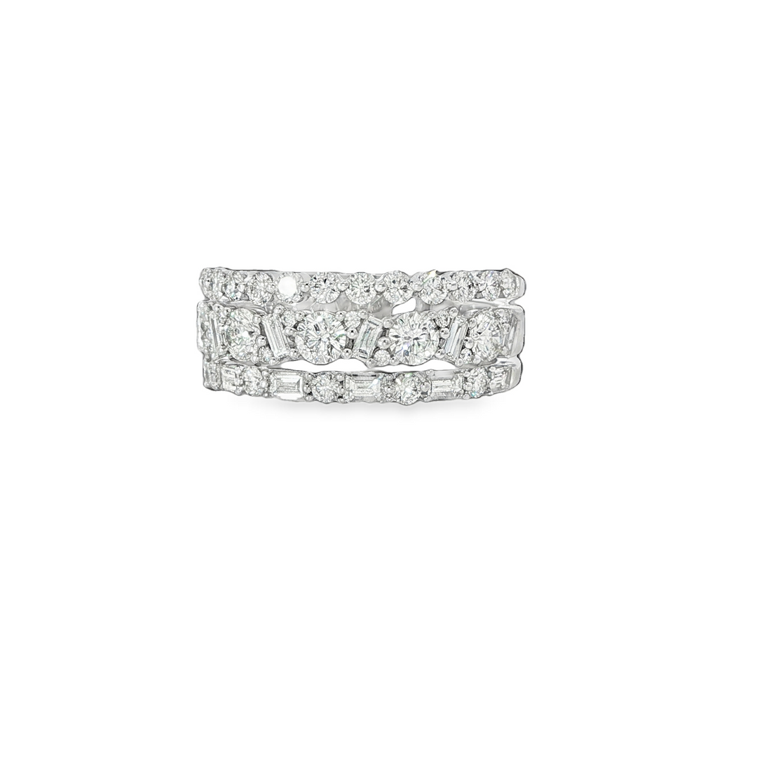Three Row Diamond Ring