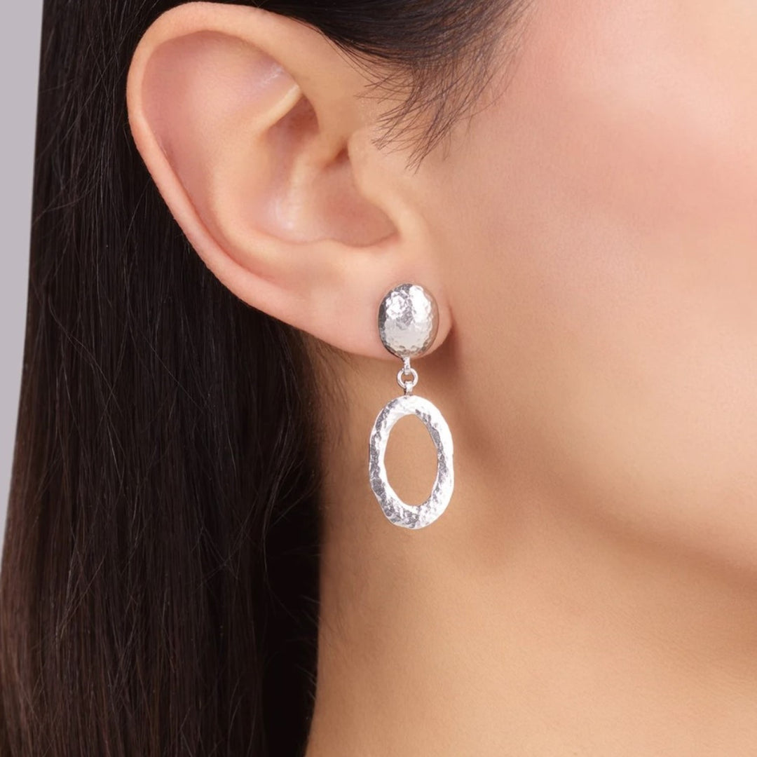 Amorphous Couture Silver Single Drop Earrings