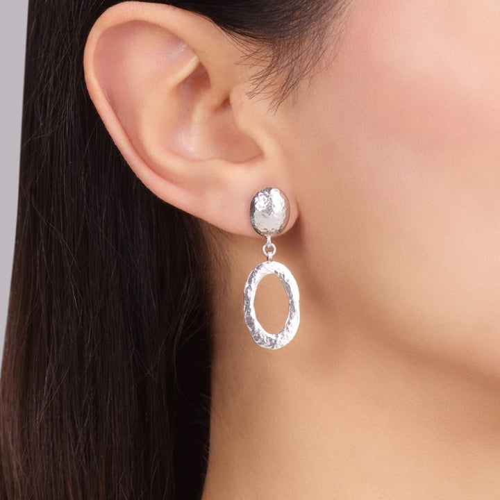 Amorphous Couture Silver Single Drop Earrings