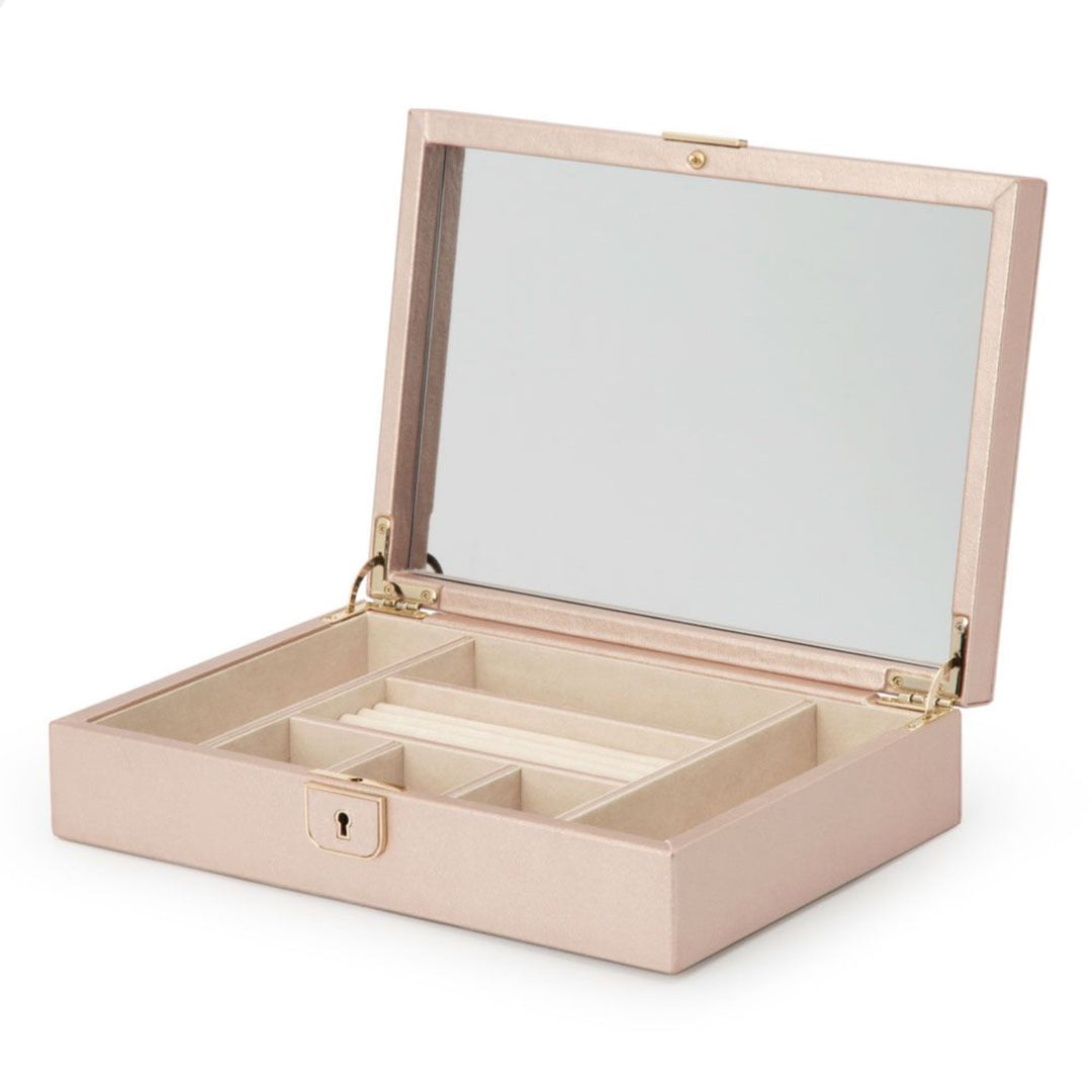 Rose Gold Leather Jewelry Box