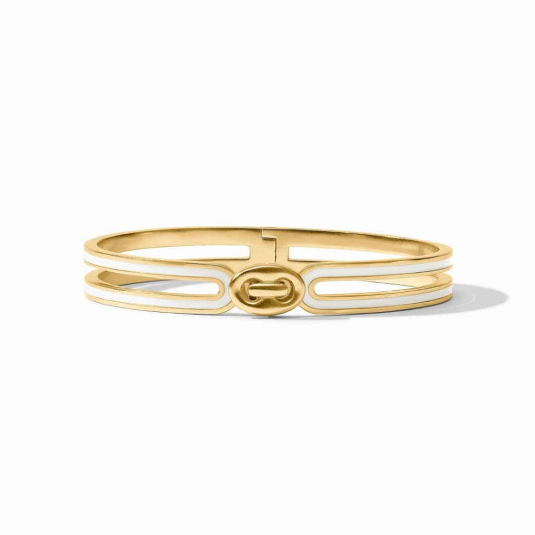 Ivory Laguna Enamel Hinge Bangle
