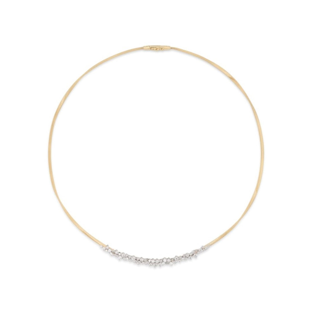 18K Marrakech Collar Necklace With Round Diamonds - 16.5"