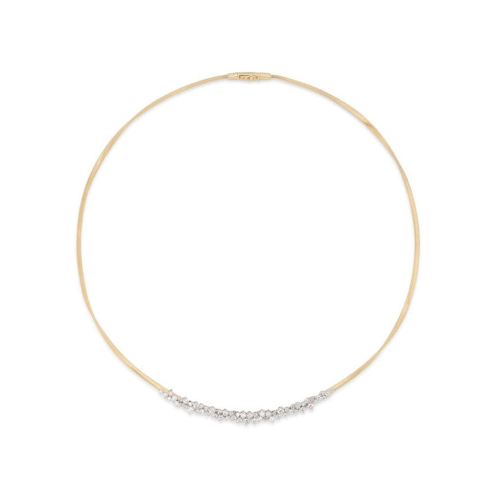 18K Marrakech Collar Necklace With Round Diamonds - 16.5"