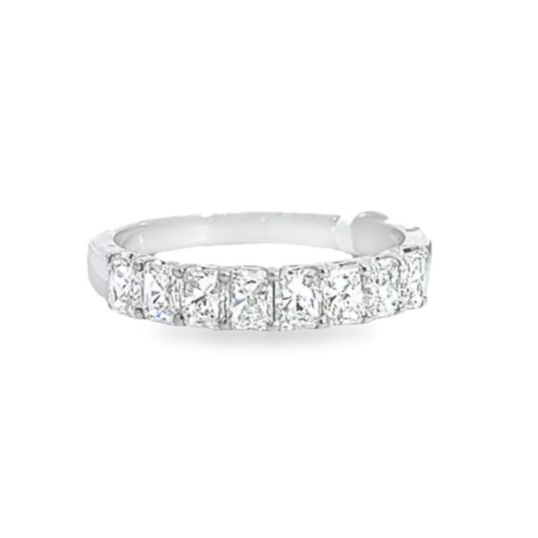 Platinum 1.22ct Radiant Cut Diamond Anniversary Ring - Size 6