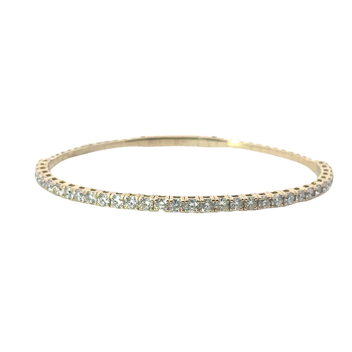 Yellow Gold Flexible Bracelet With 2.94cts Diamonds