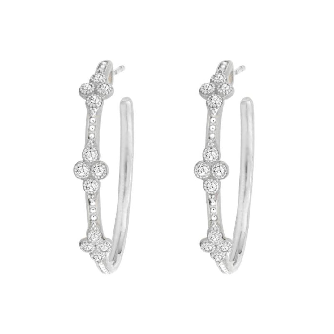 Sterling Silver Medium Moroccan Quad Hoop Earrings