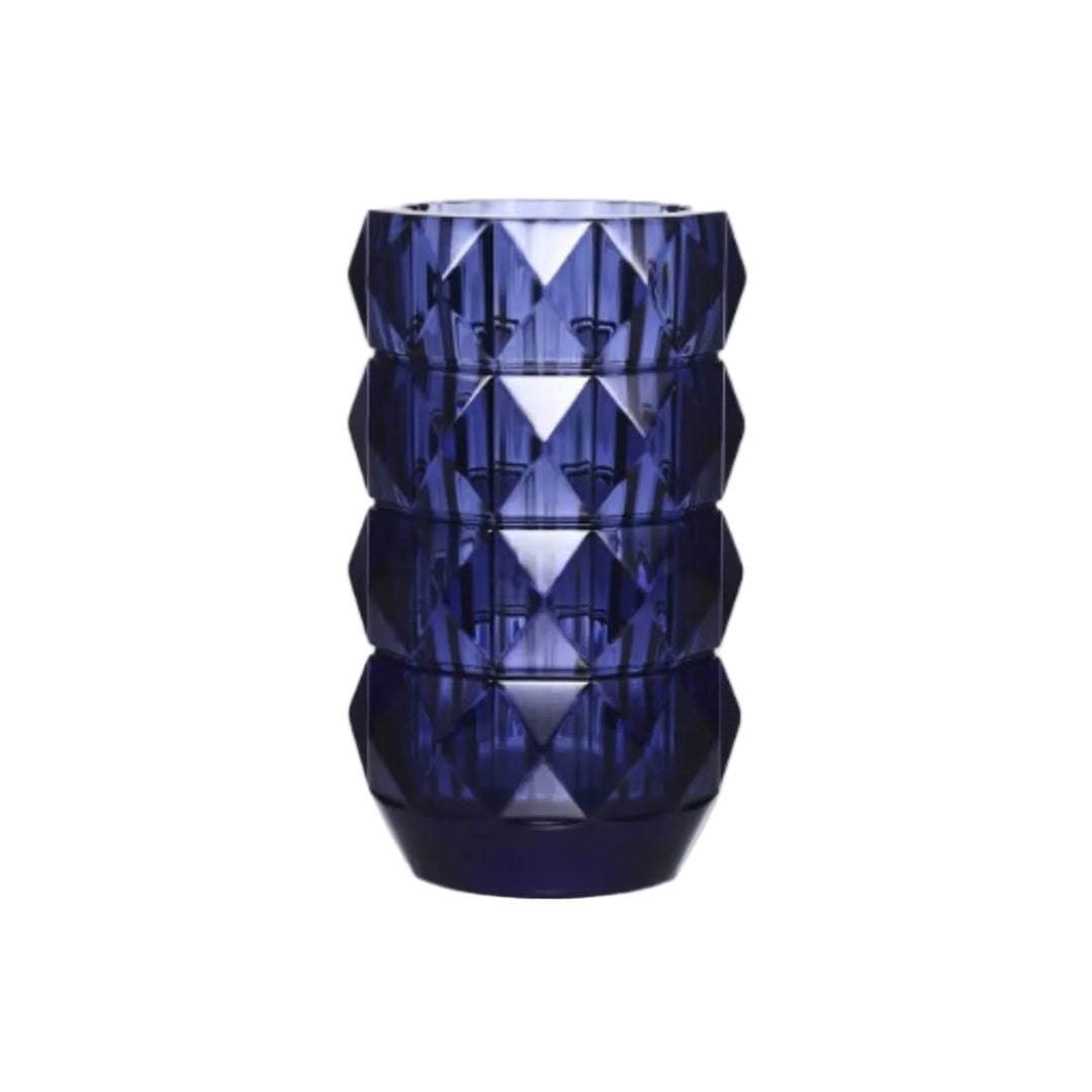Crystal Louxor Round Vase Midnight