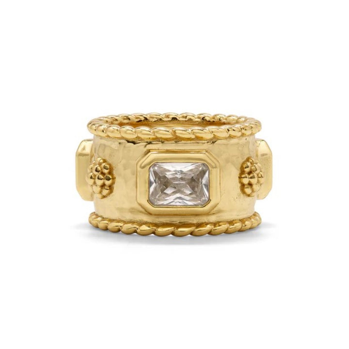Berry Band Ring With Cubic Zirconia - Size 7