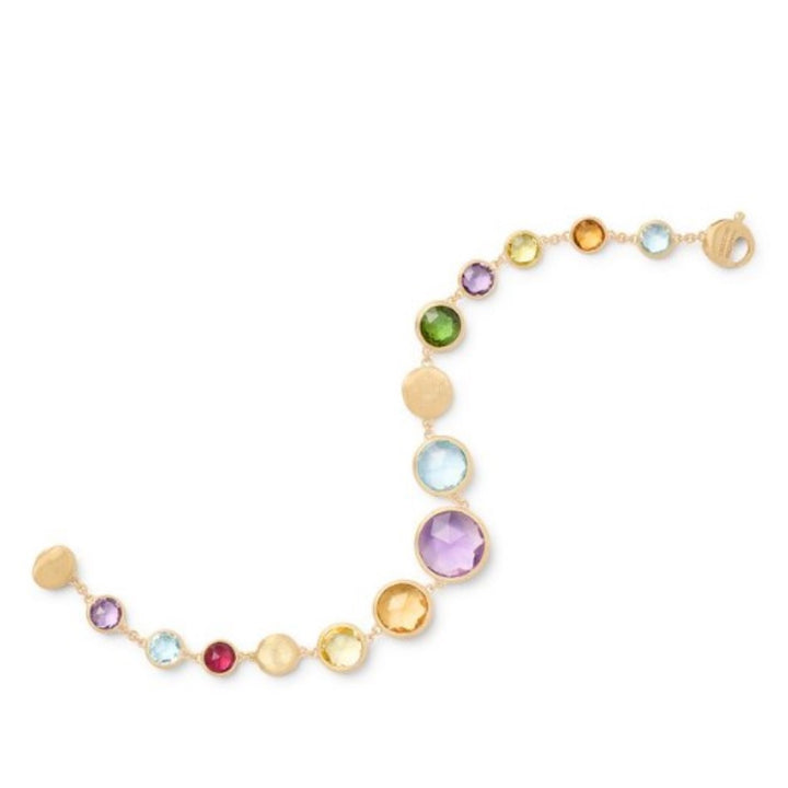 18K Yellow Gold Bracelet With Graduated Gemstones