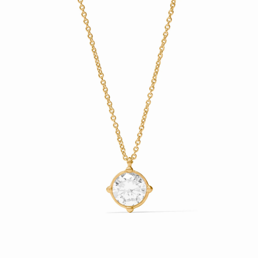 Honeybee Solitaire Necklace In Cubic Zirconia