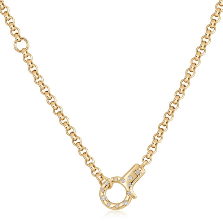Celeste Connector Necklace With Diamonds On The Clasp - 18"