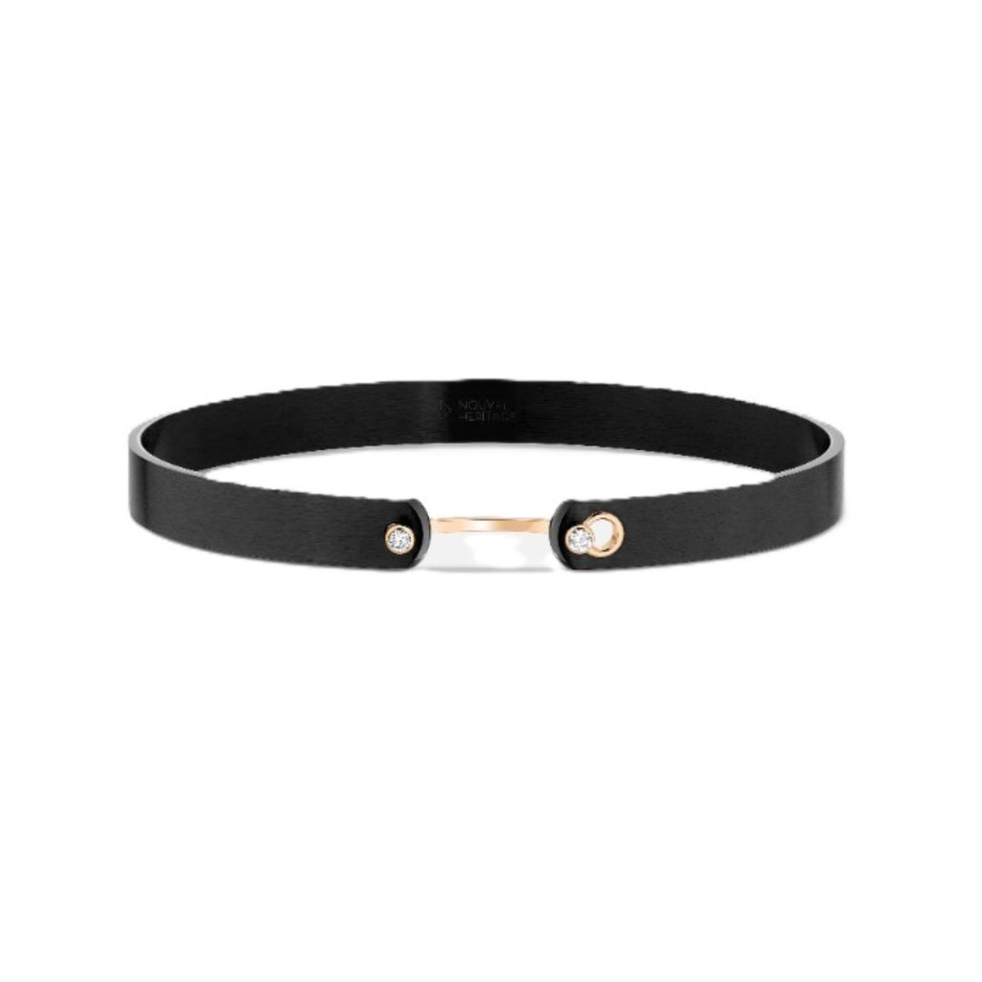 Midnight In Manhattan Mood Bangle With Rose Gold Clasp